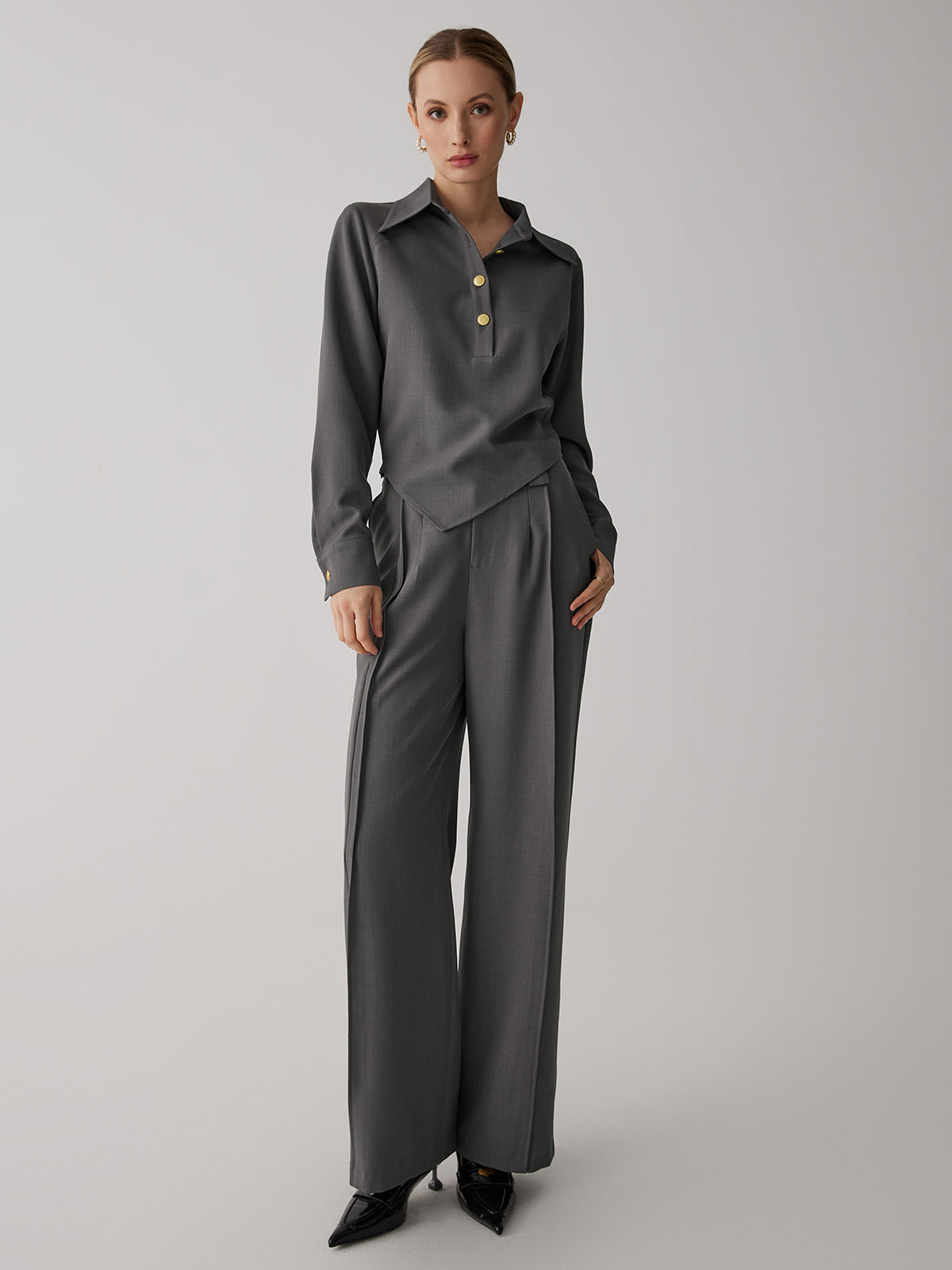 Straight Leg Suit Pants