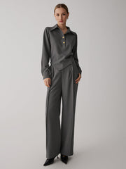 Straight Leg Suit Pants