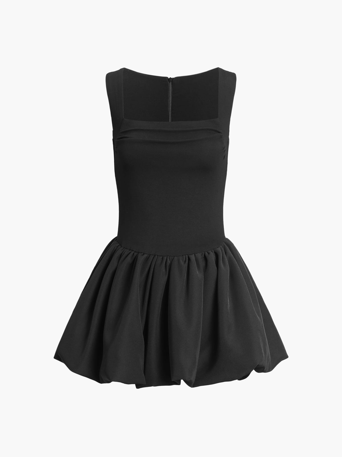 Low Cut Square Neck Short Dress