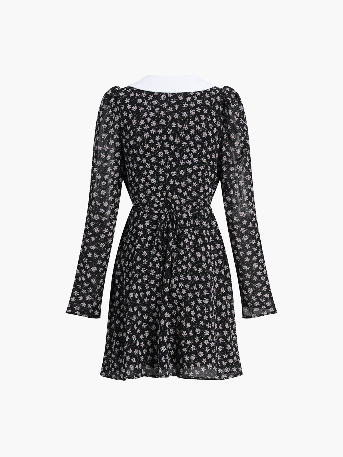 Floral Peter Pan Collar Short Dress