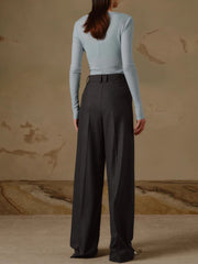 High Waist Pleated Wide Leg Pants