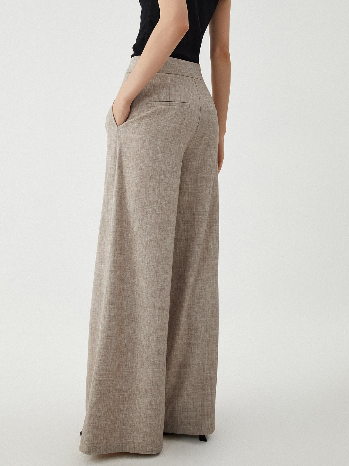 Zipper Wide Leg Pants