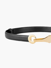 Leather Gold Buckle Belt