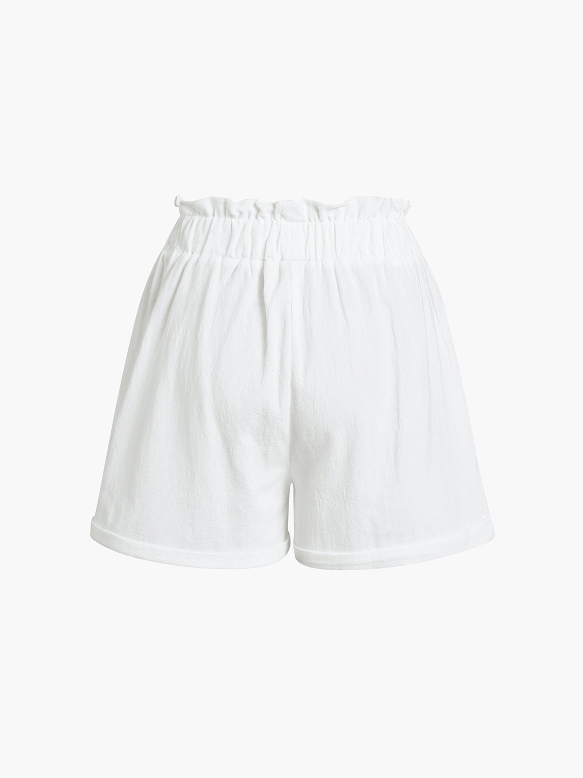 Solid Cotton Ruffle Short Sets