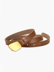 Metal Buckle Leather Belt