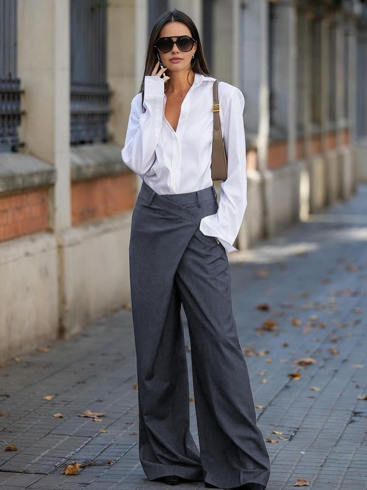 Criss Cross Wide Leg Pants