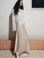 Elegant Satin Long Skirt