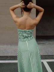 Striped Tube Long Dress