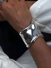 Metallic Wide Cuff Bracelet