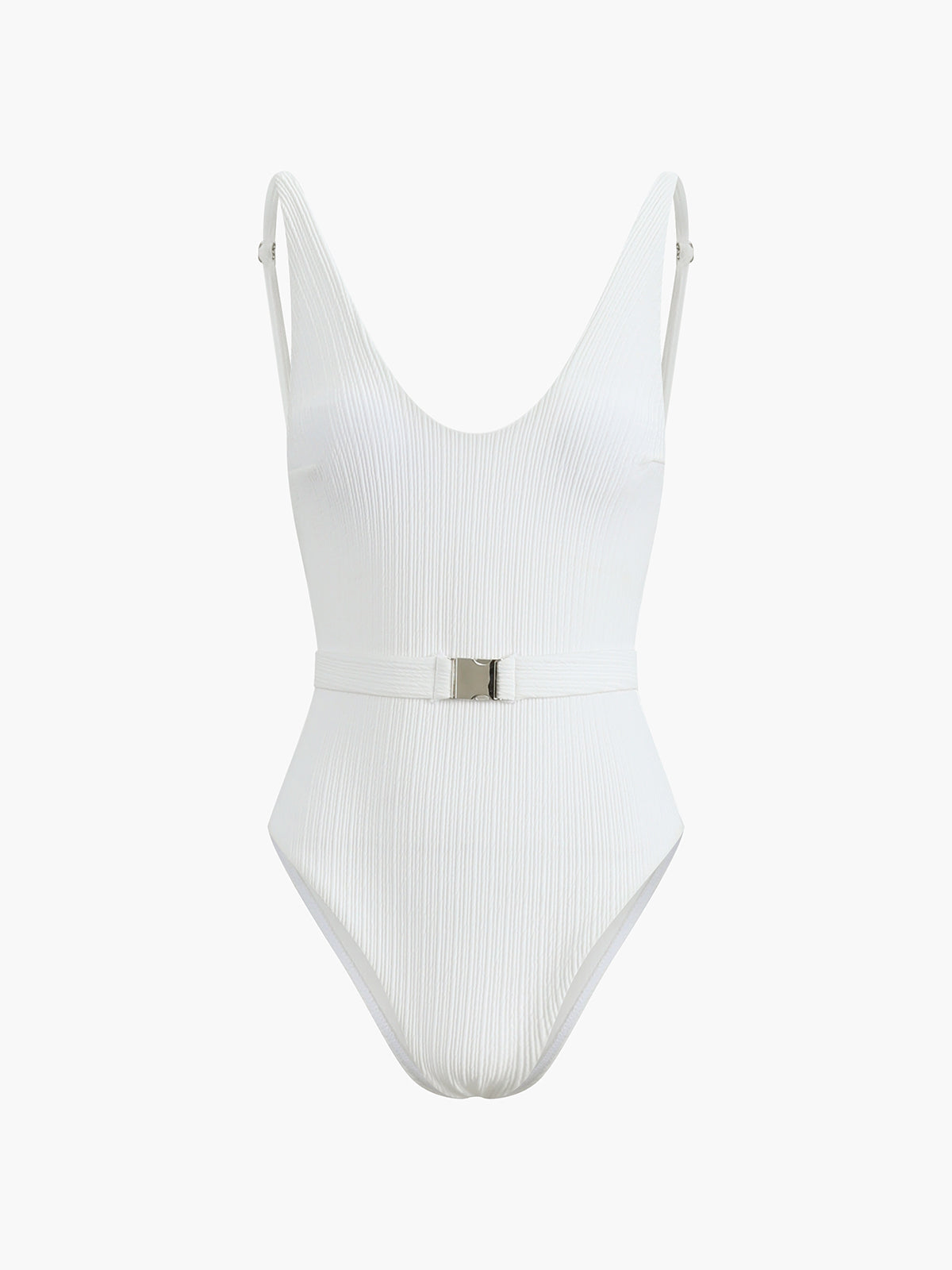 Marshmallow Belted One Piece Swimsuit