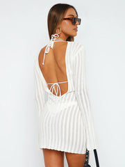 Open Back Mini Knit Dress