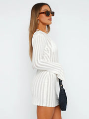 Open Back Mini Knit Dress