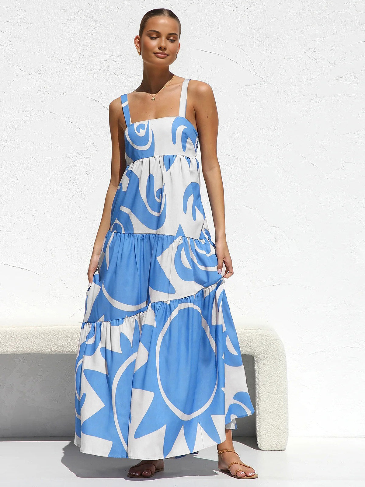 Sun Print Cami Long Dress