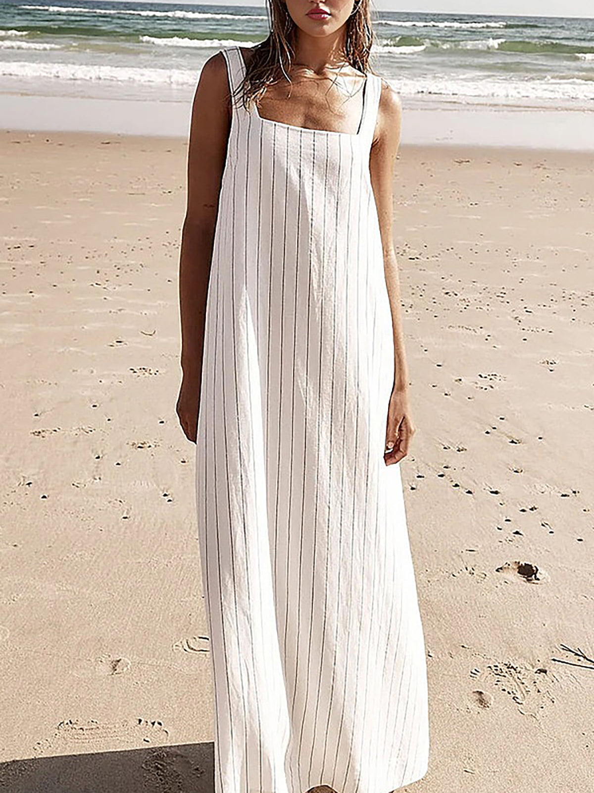 Striped Cami Long Dress