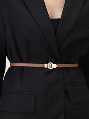 Hook Buckle Skinny Belt