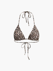 Leopard Print Tie Side Bikini Set