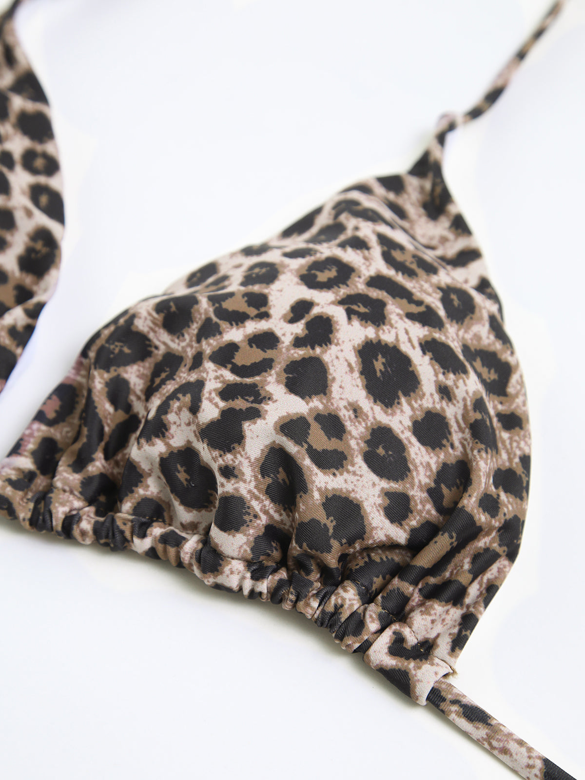 Leopard Print Tie Side Bikini Set