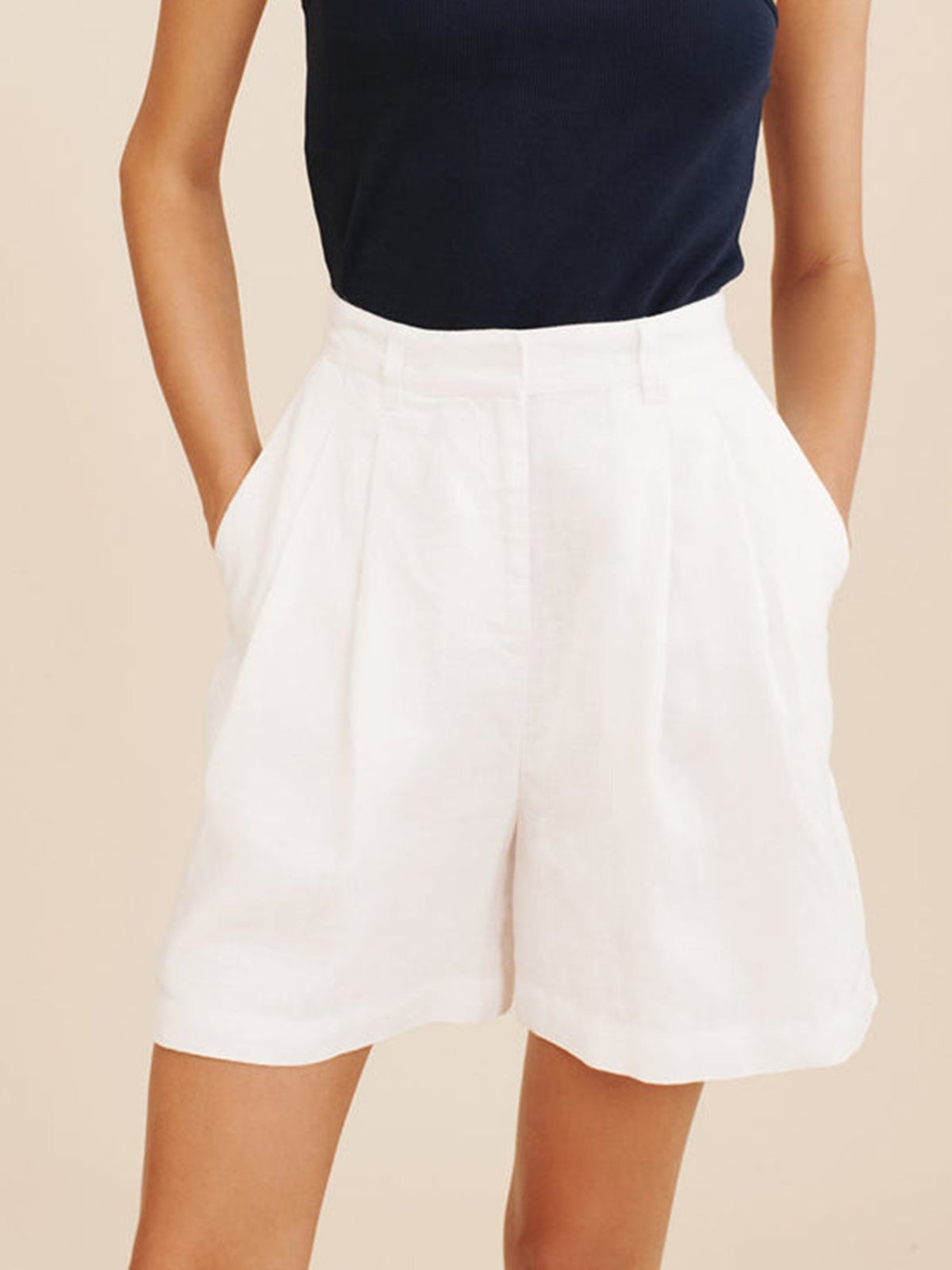 Solid Cotton Crop Top With Shorts Set