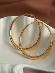 Large Classic Hoop Gold Earrings