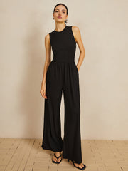 Sleeveless Wide Leg Jumpsuit