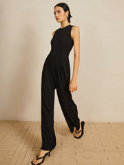 Sleeveless Wide Leg Jumpsuit