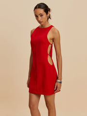 Sleeveless Cutout Crew Neck Dress