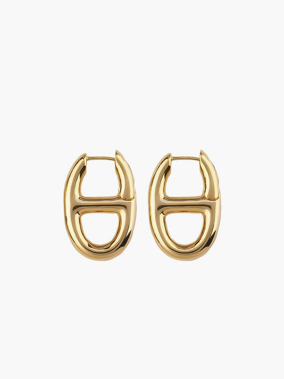 Golden Pig Nose Earrings