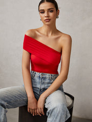 Asymmetrical One Shoulder T-Shirt