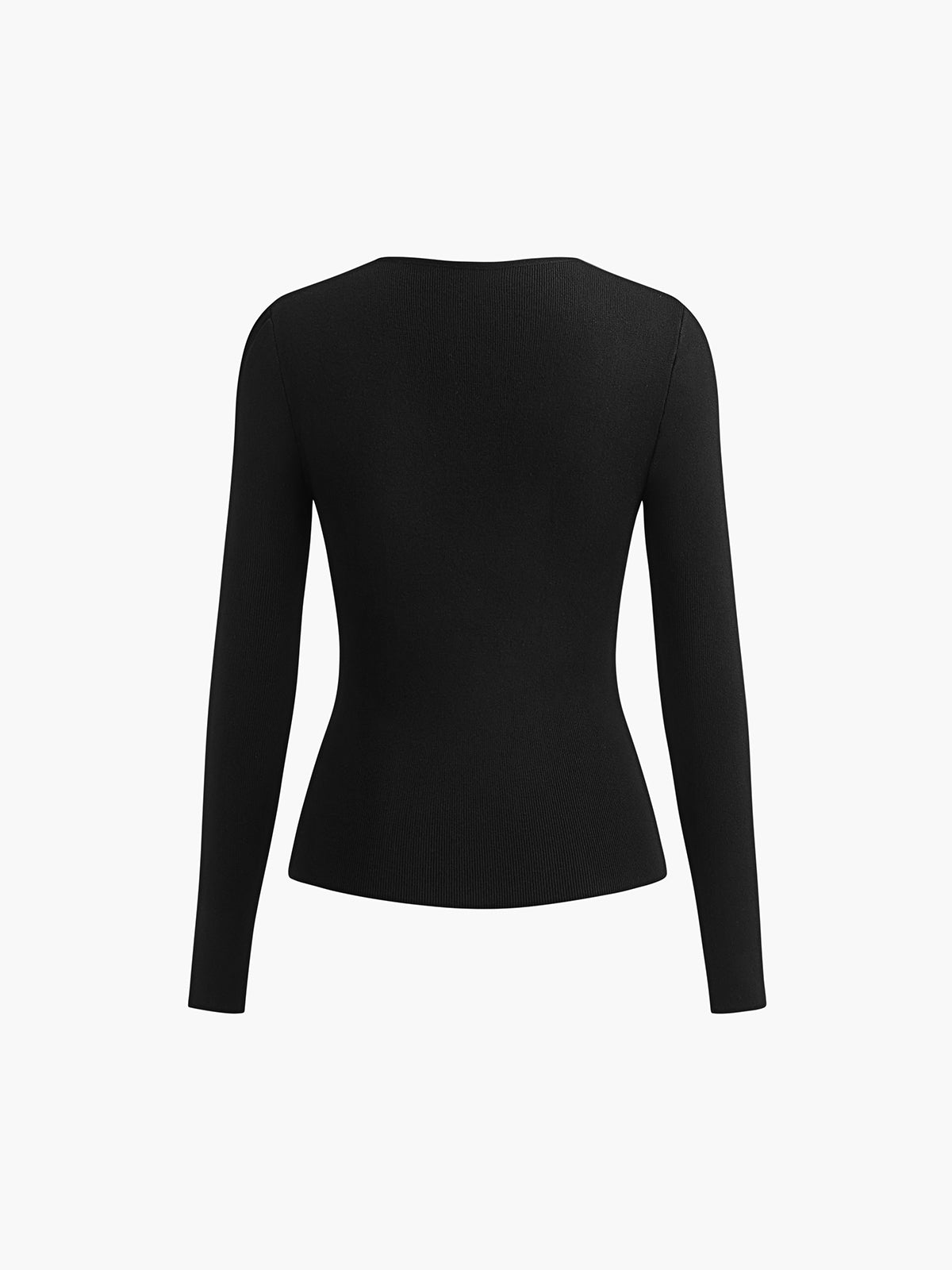 Asymmetrical Collar Knit Top