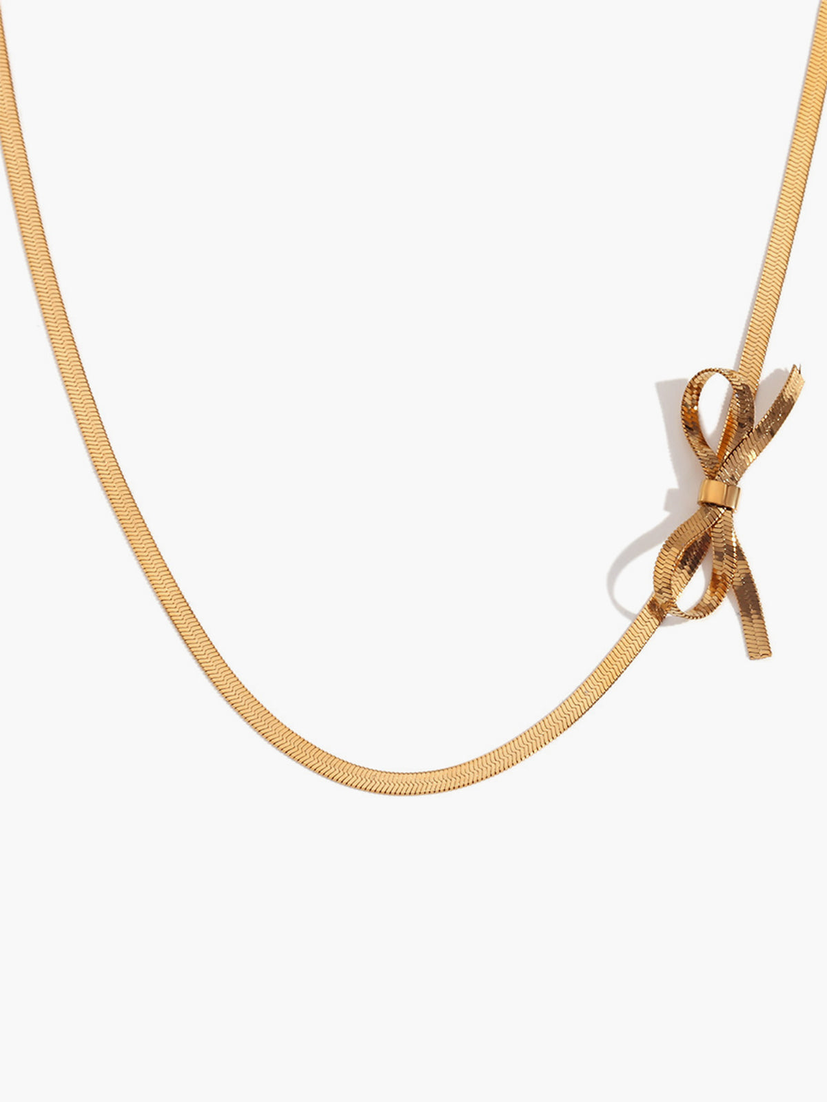 Gold Bow Necklace