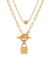 Golden Padlock Necklace