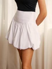 High-Waist Bubble Mini Skirt