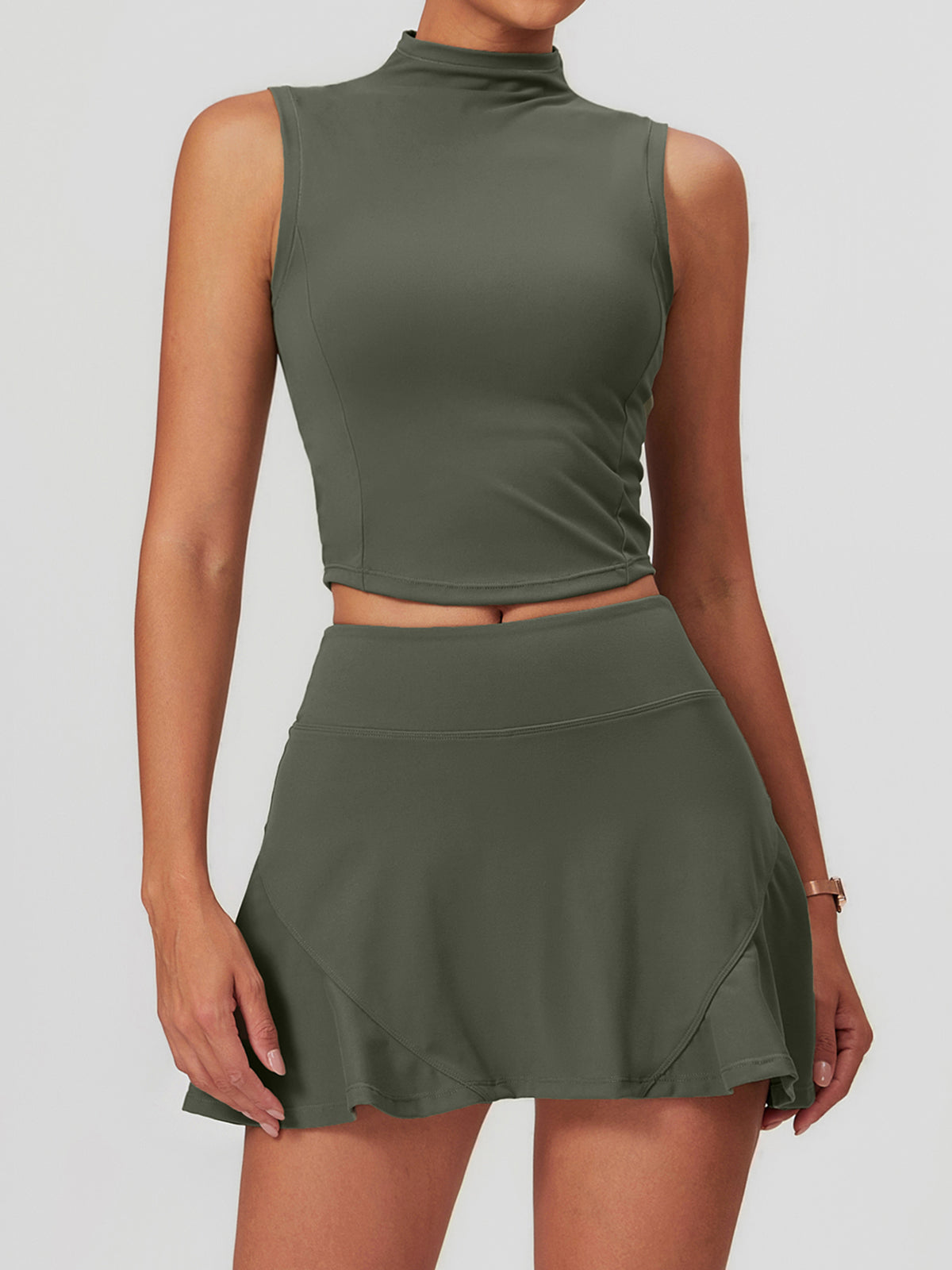 High-Waist A-Line Active Skirt