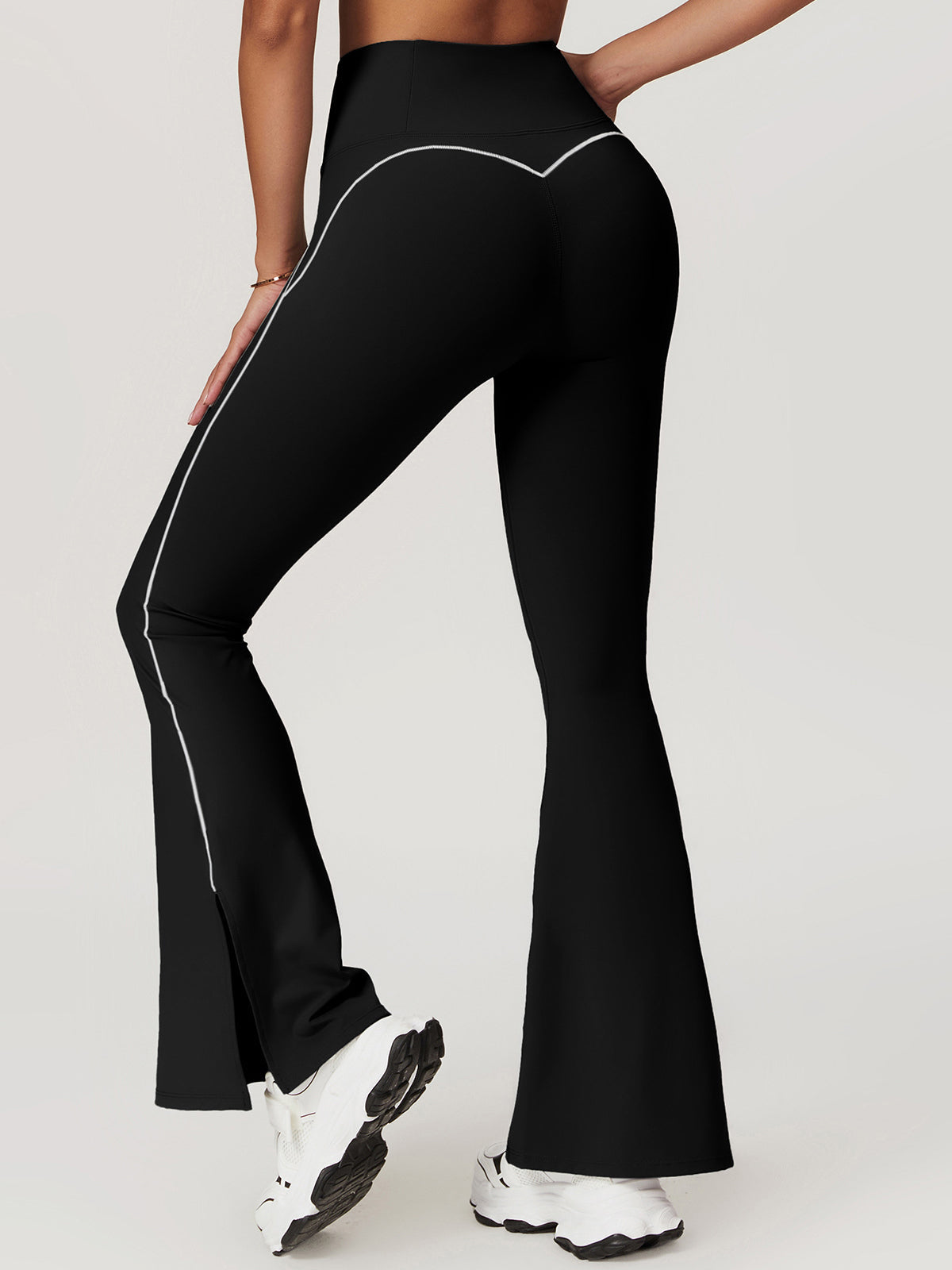 High Waist Hip-Lifting Flare Leggings