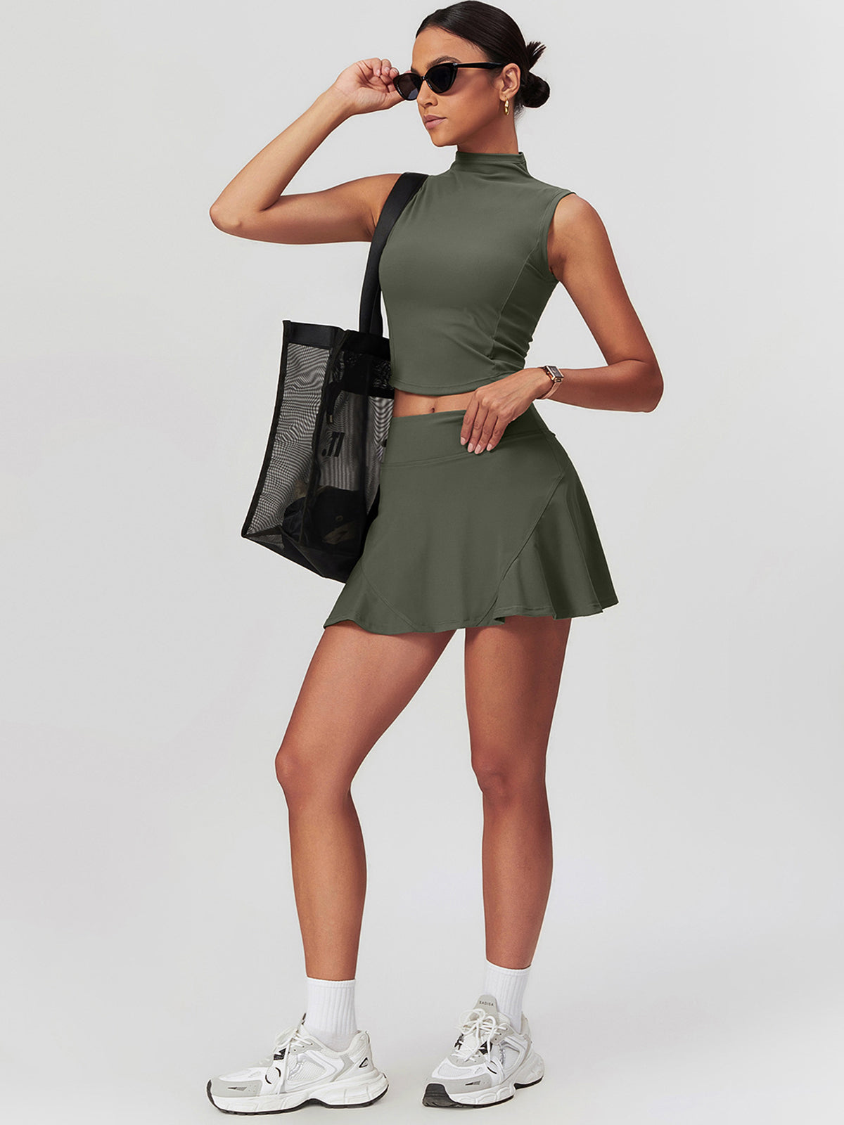 High-Waist A-Line Active Skirt