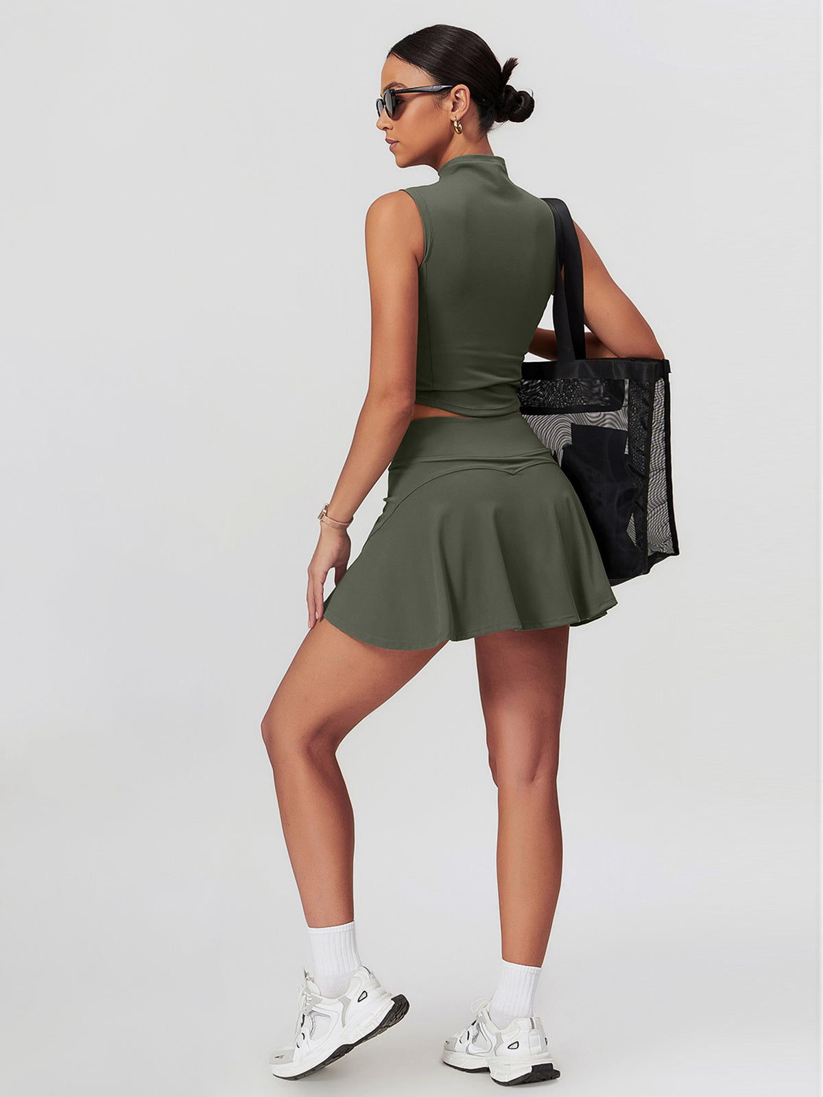 High-Waist A-Line Active Skirt