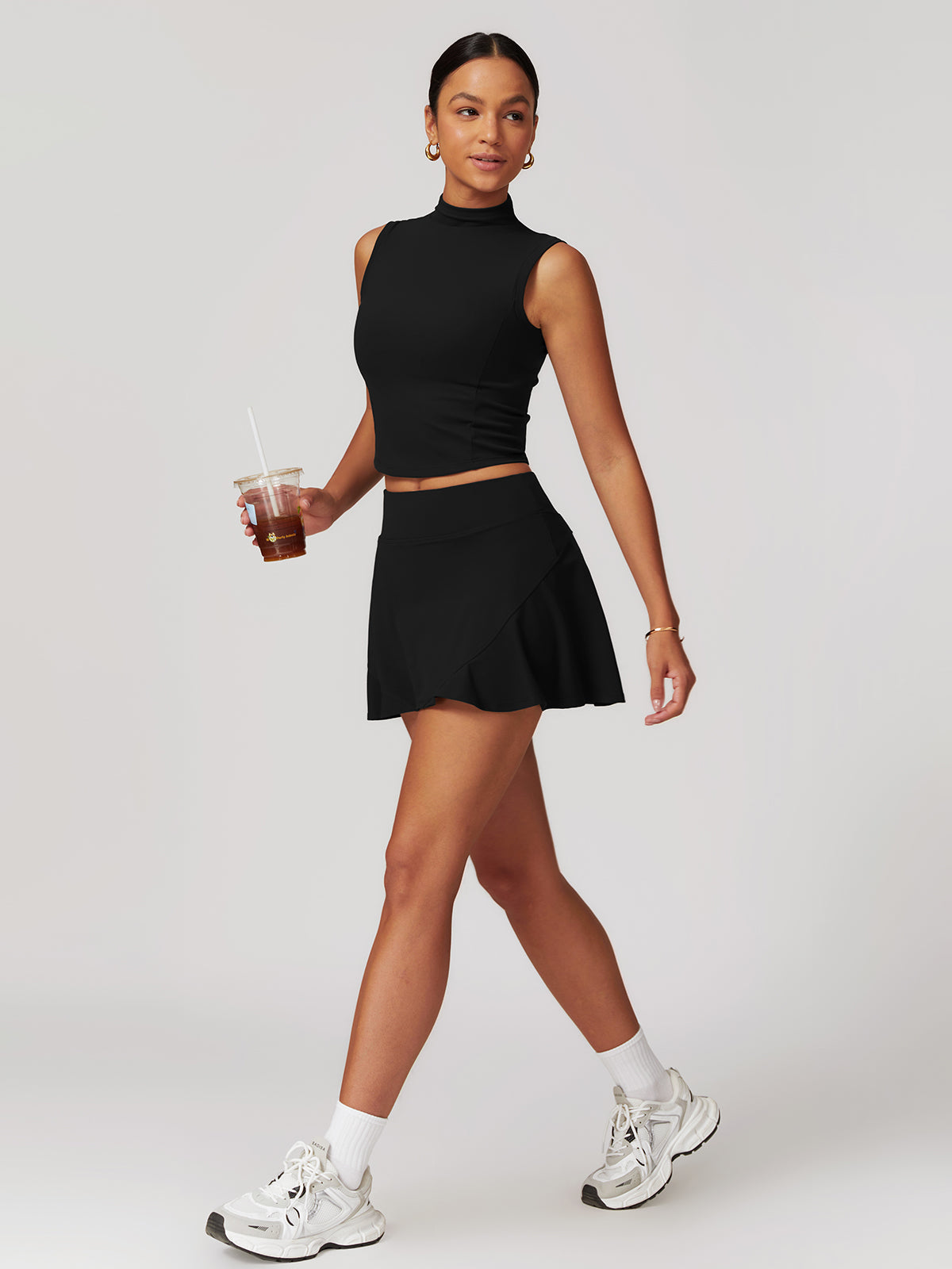 High-Waist A-Line Active Skirt