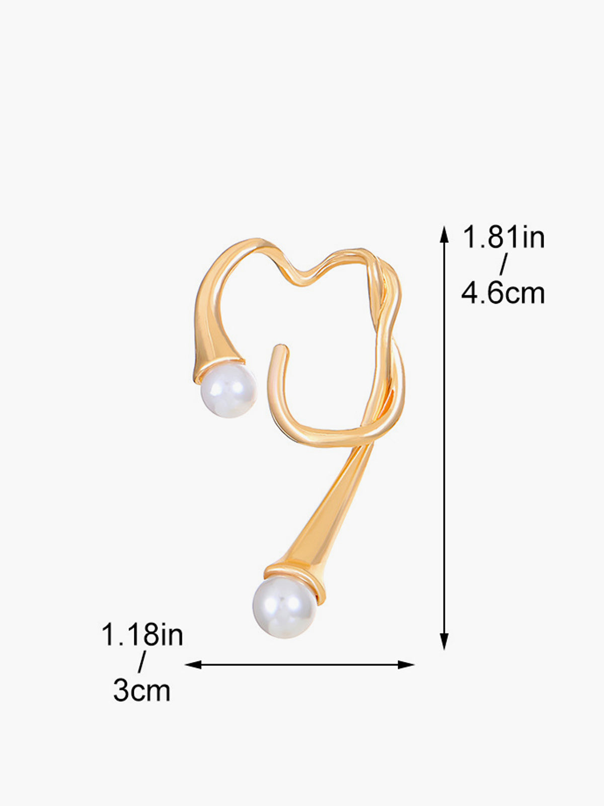 1pc Irregular Fluid Earrings