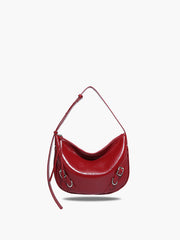 Textured Zipper Shoulder Bag