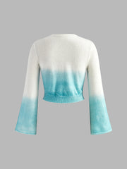 Two Tone Gradient Corset Sweater