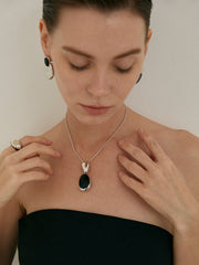 Midnight Elegance Black Onyx Necklace