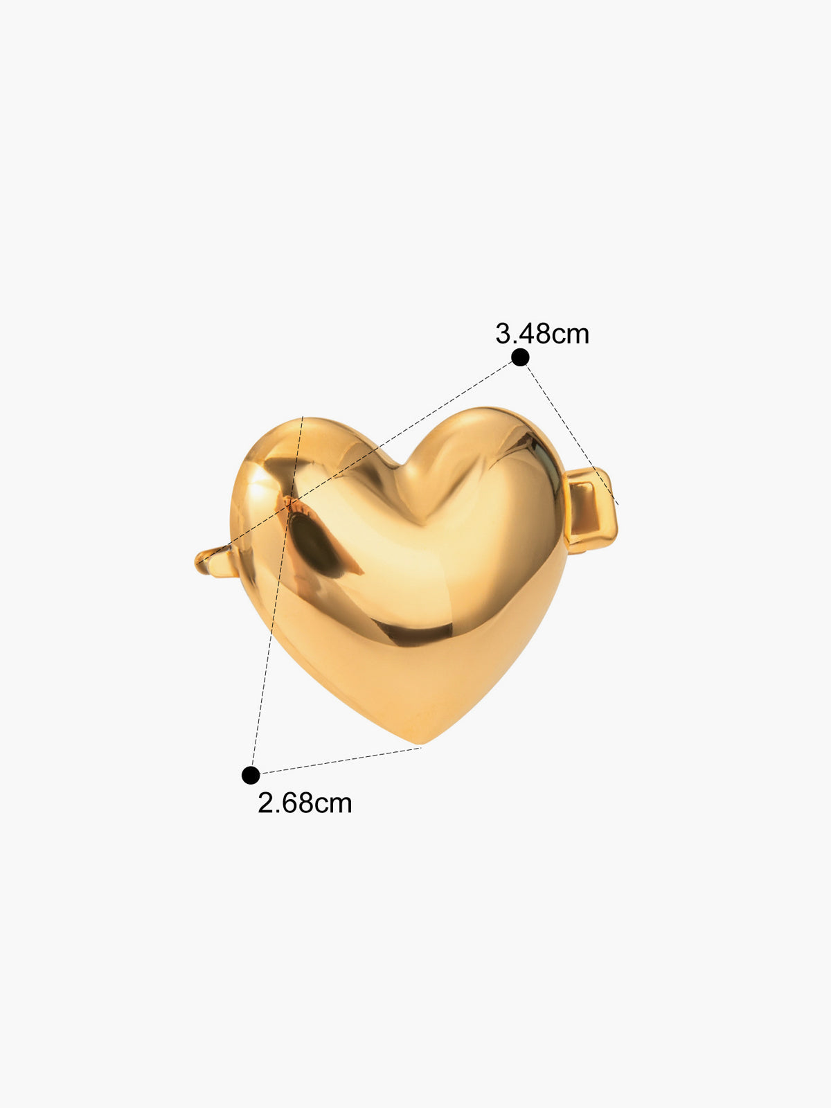 Golden Heart Hair Clip