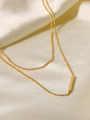 Double Layer Golden Drop Necklace