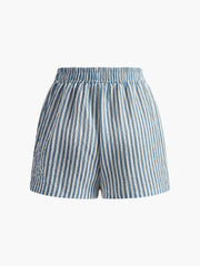 Vintage Pinstripe Button Shorts