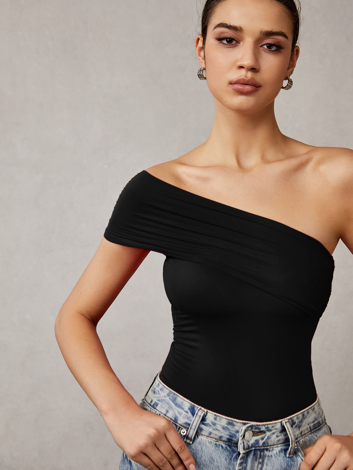 Asymmetrical One Shoulder T-Shirt