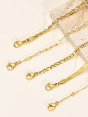 5pcs Geometric Golden Chain Bracelet