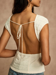 Tie Backless Mechanism Knitting Tank Top