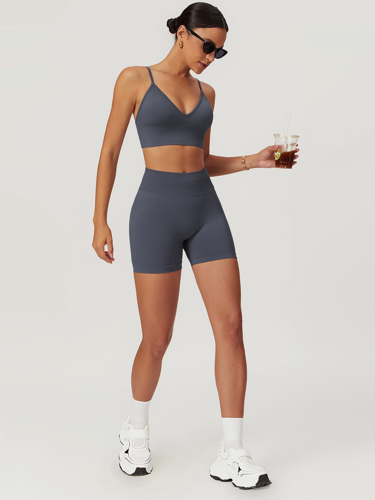 Hip-Lifting Yoga Shorts Set