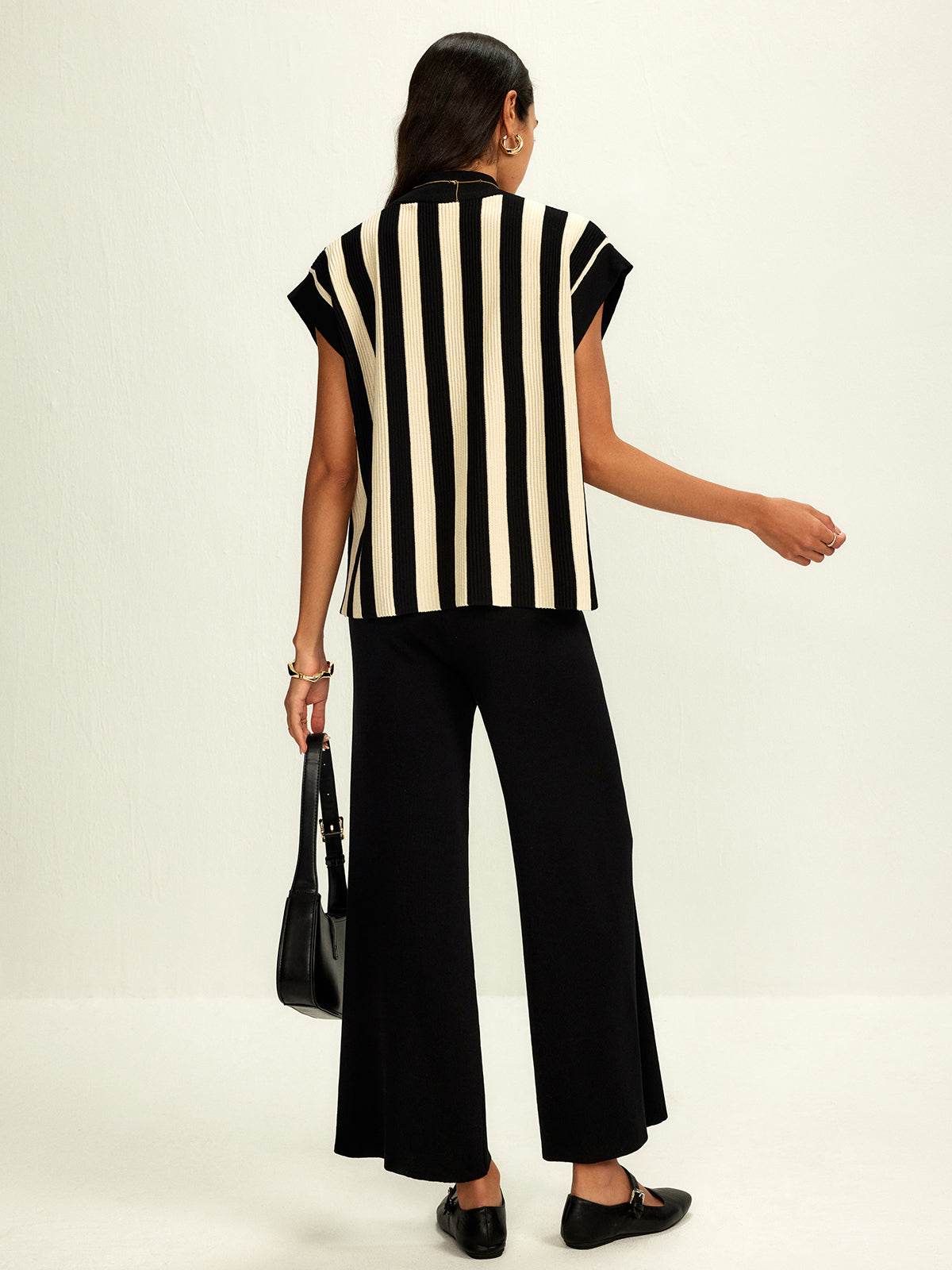 Striped Jersey Top Pants Set