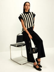 Striped Jersey Top Pants Set